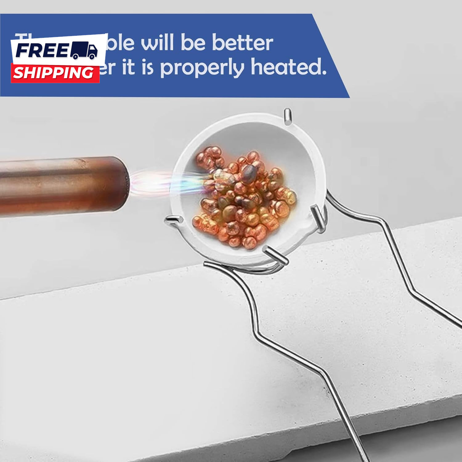 8 Pcs Crucibles for Melting Metal Kit 4 Ceramic Quartz Crucibles and 2 Upgraded