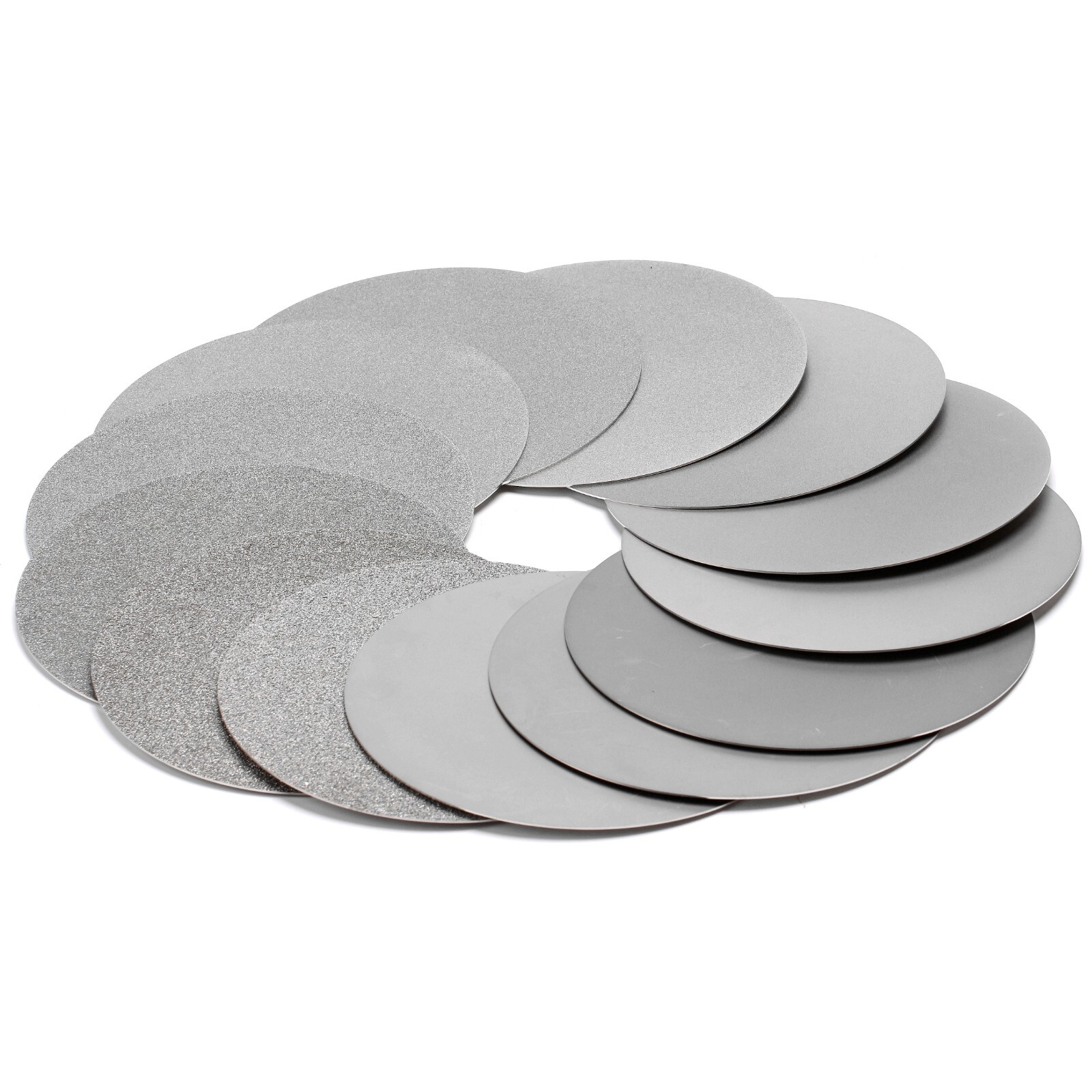 NO CENTER HOLE 8″ inch Grit 80-3000 Diamond Grinding Disc Abrasive Flat Lap Disk
