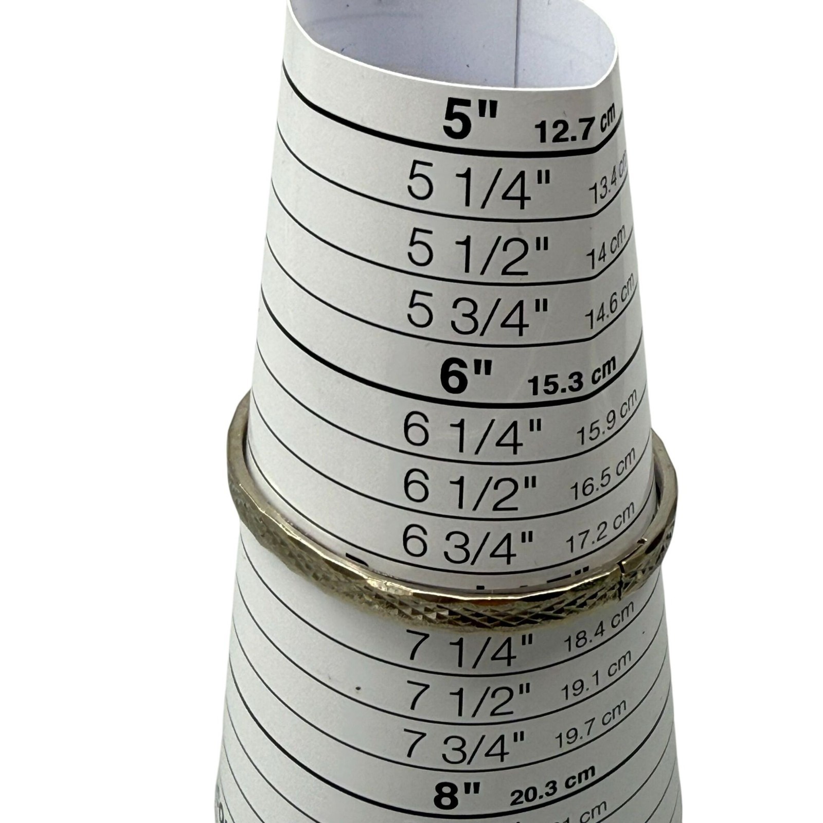 Textured Diamond Shape Pattern Hinged Bangle Bracelet Silver Tone VTG