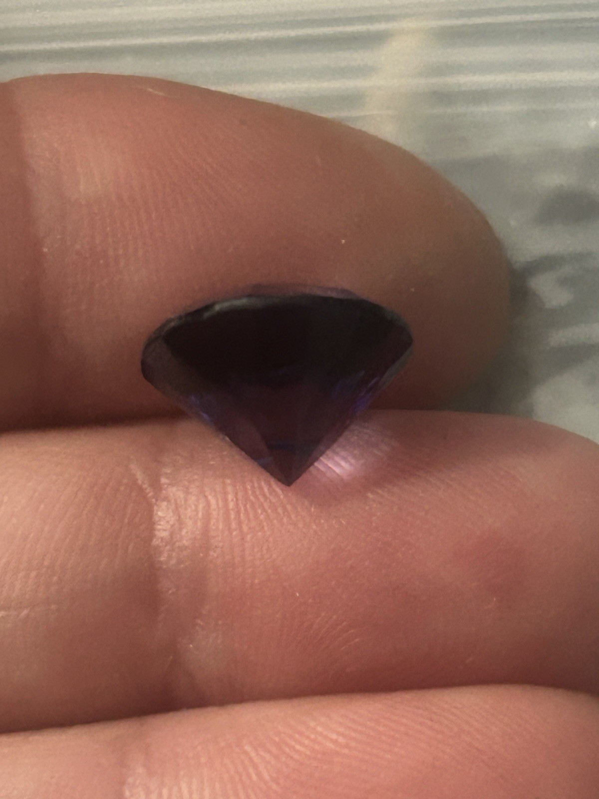 8.3 Ctw-11mm Round Royal Purple-Blue Color Change Sapphire