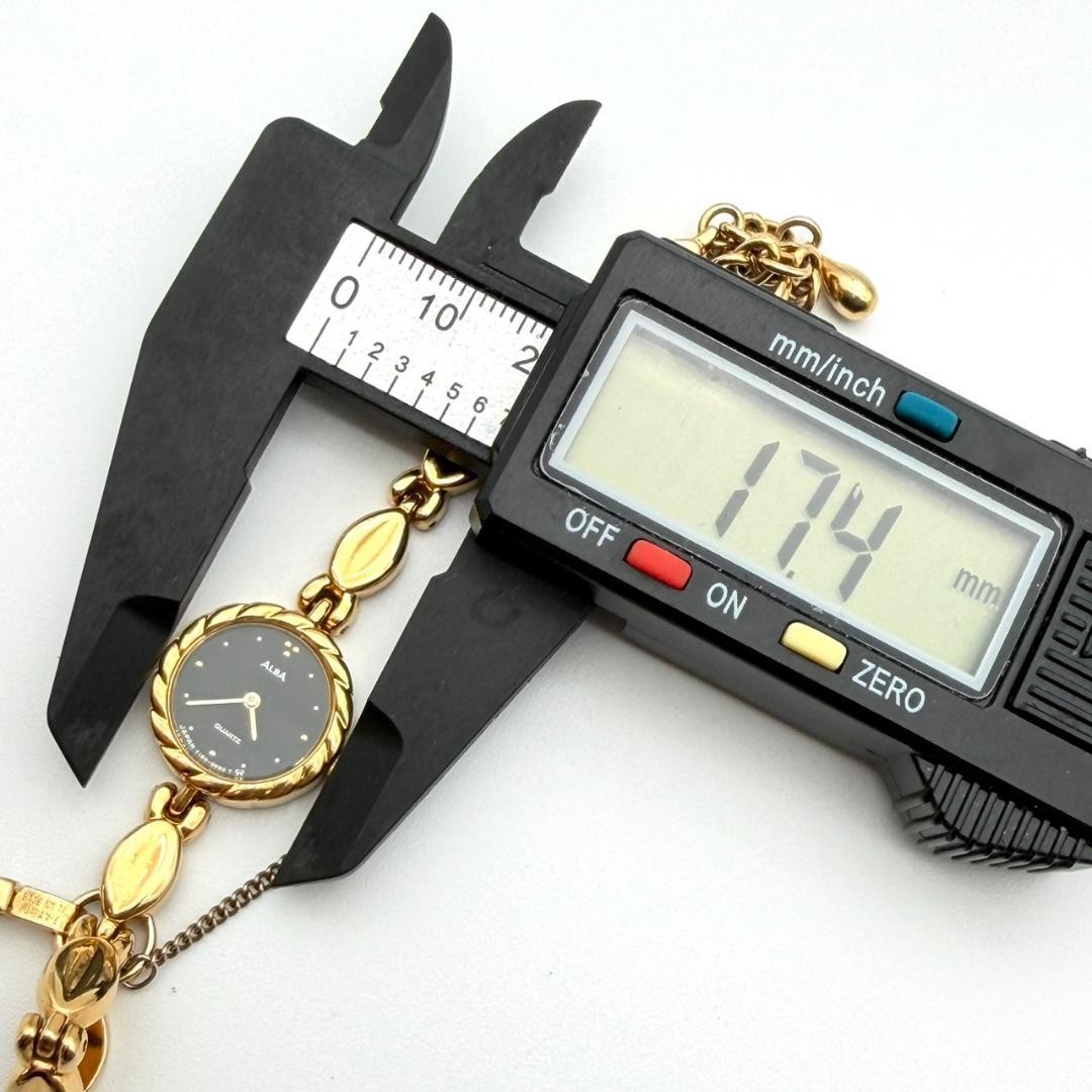 Seiko Alba bracelet watch, gold, new battery, stainless steel, women’s, work