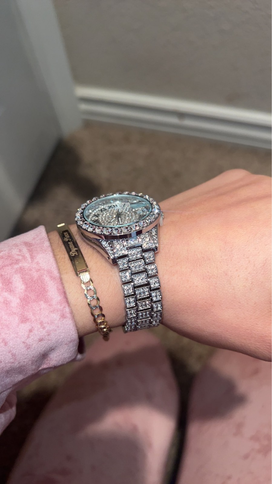Hip Hop Luxury Ice out Women’s Watch Iced King Bling Silver Cz Diamond Best Gift