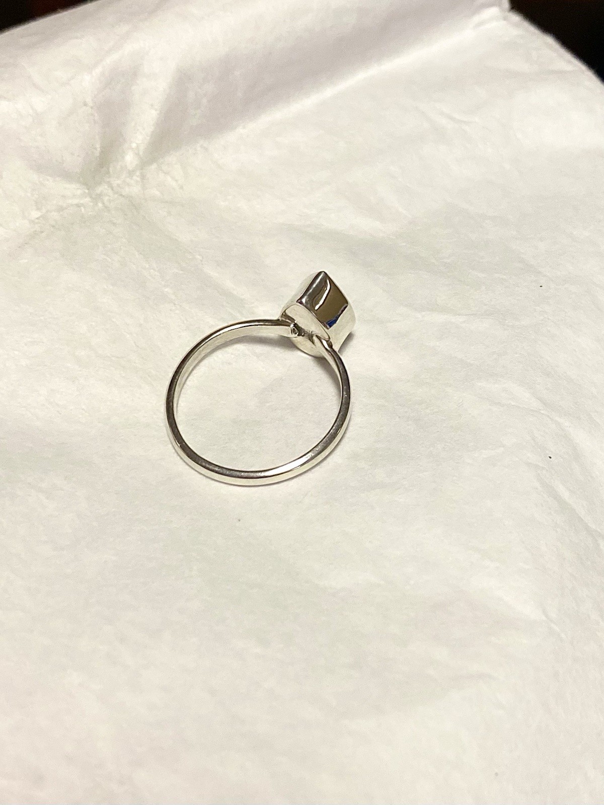 Brilliant Natural Faceted Ethiopian Opal Ring 925 Sterling Silver Size 7🌹