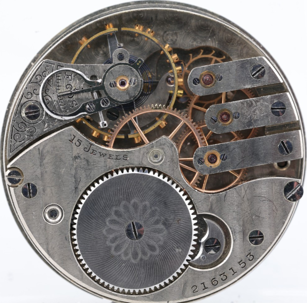 ILLINOIS 2163153 GRADE 183 16s 15j POCKET WATCH MOVEMENT, RUNS (FI)