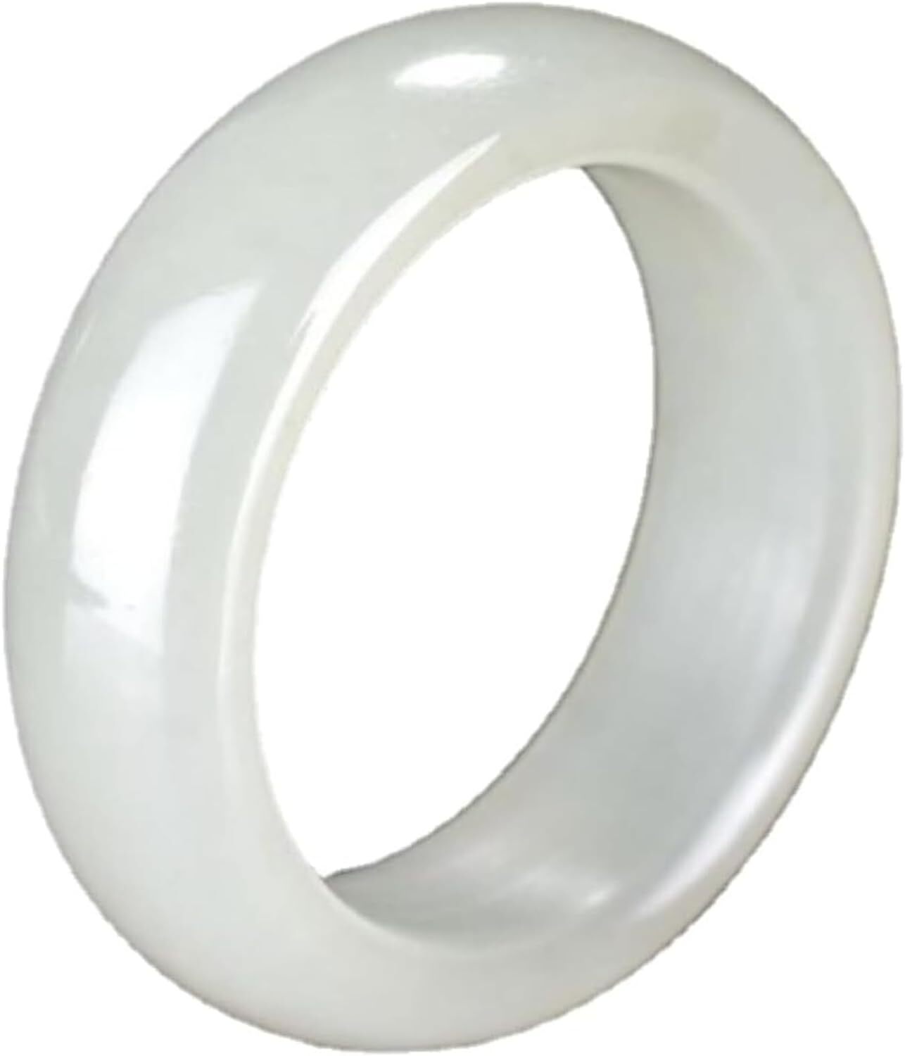 Natural A Grade Jade Band Burma Jade Ring for Women Men, Myanmar Jadeite Jewelry