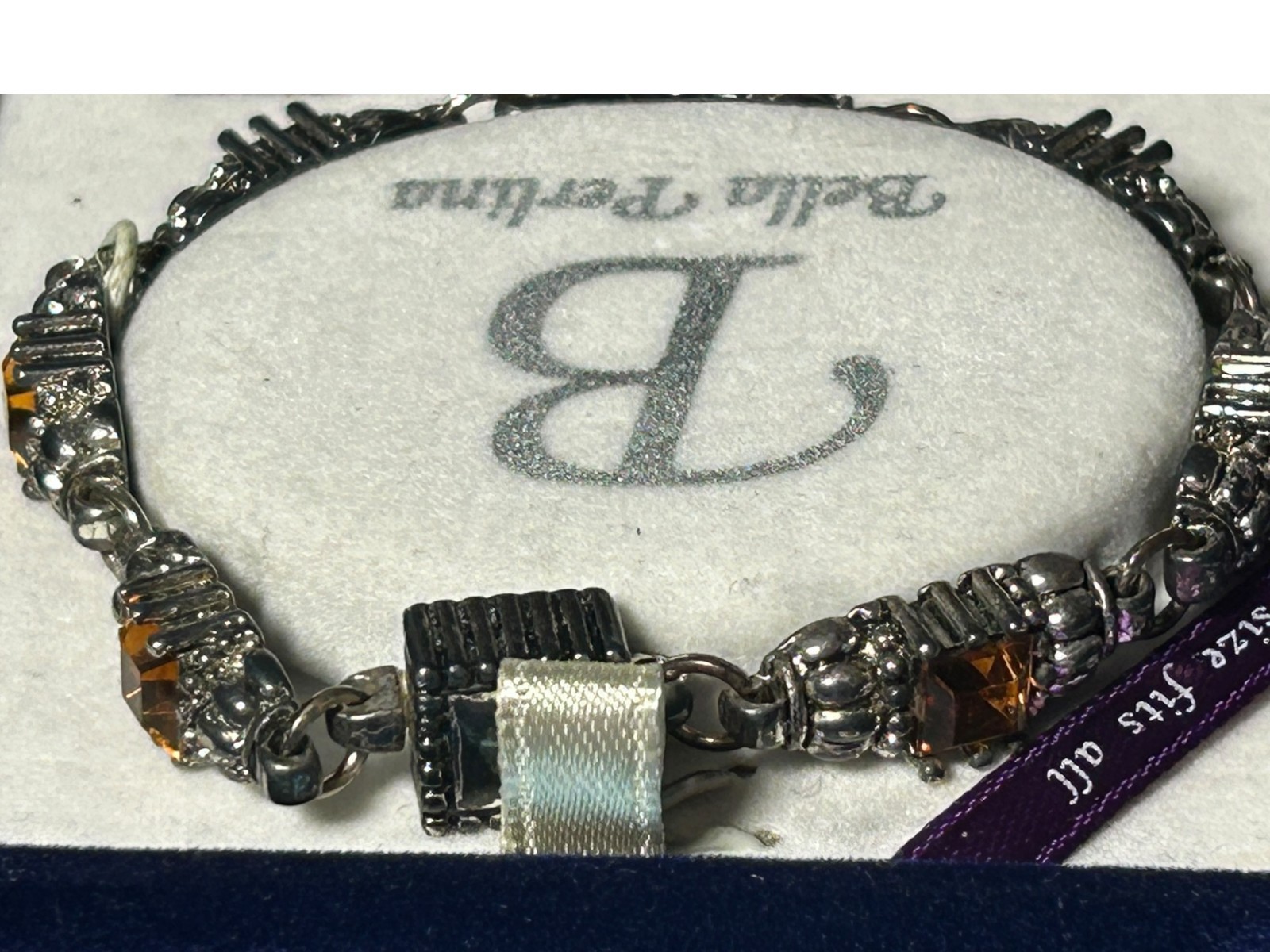 Bella Perlina Bracelet Orange Stones
