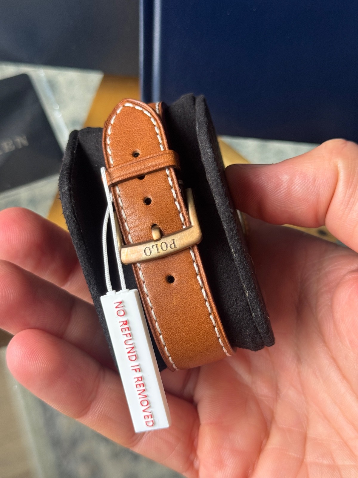£1,890 NEW Ralph Lauren Polo Watch Automatic Brown Leather Mens Strap 42mm