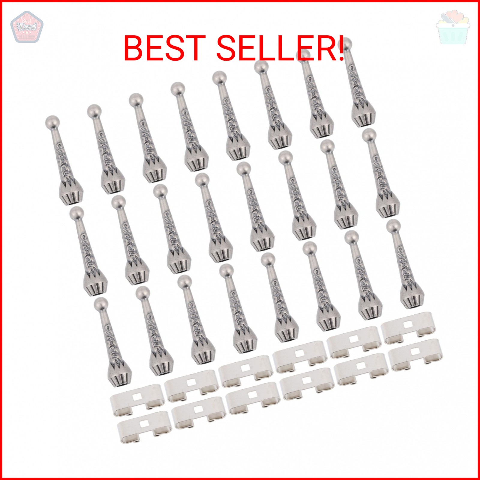 CHGCRAFT 36pcs Bolo Tie Findings Kit with 24Pcs Bolo Tie Tips Replacement End Ca