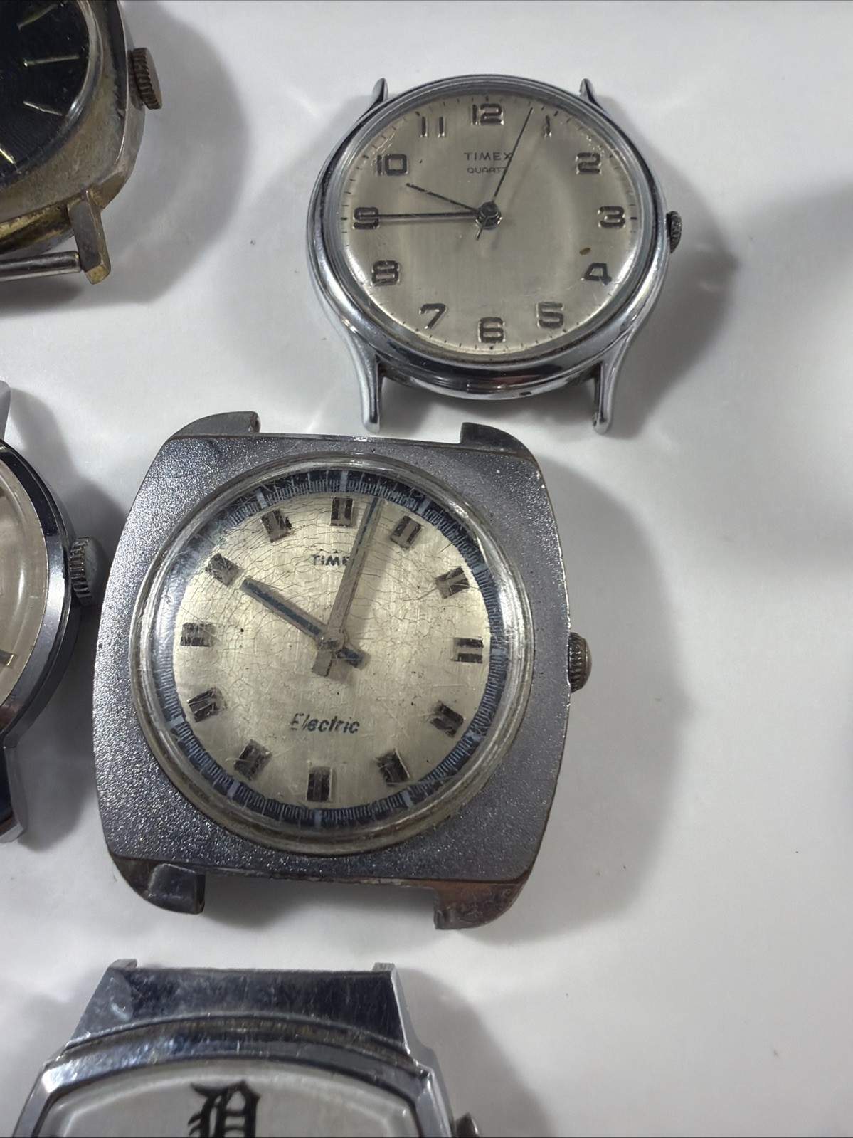 Lot Of 18 Vintage Watch Mechanical And Quartz Men’s Recta Contex Bulova Elgin ++