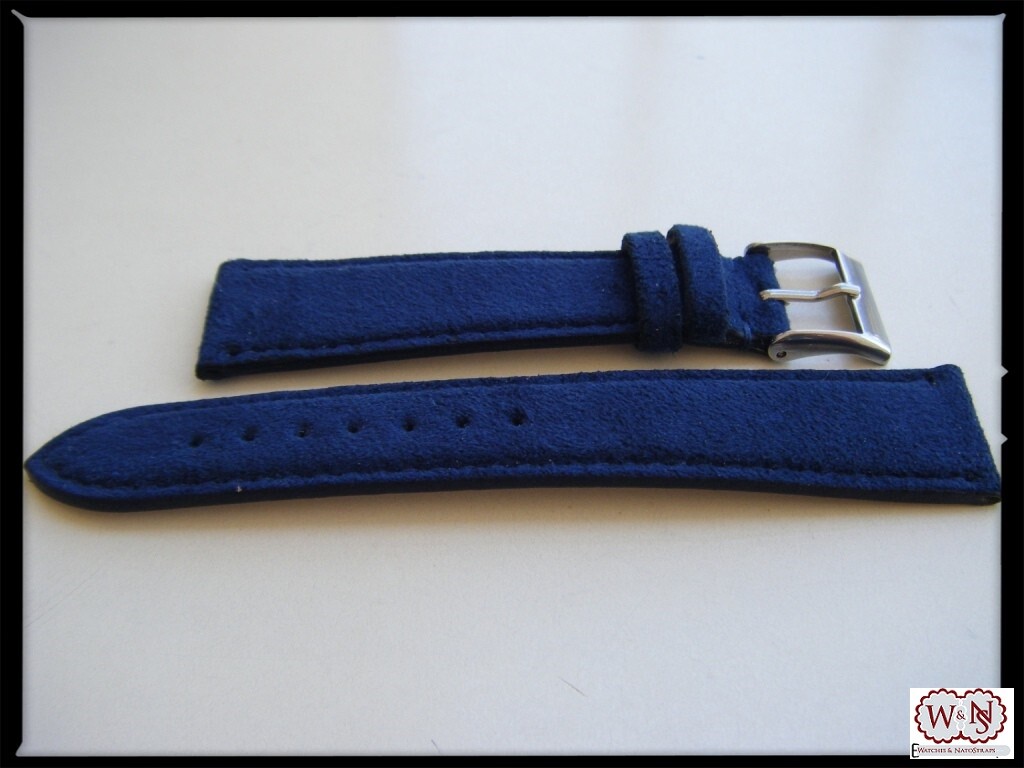 Navy Blue Alcantara Strap 20/16