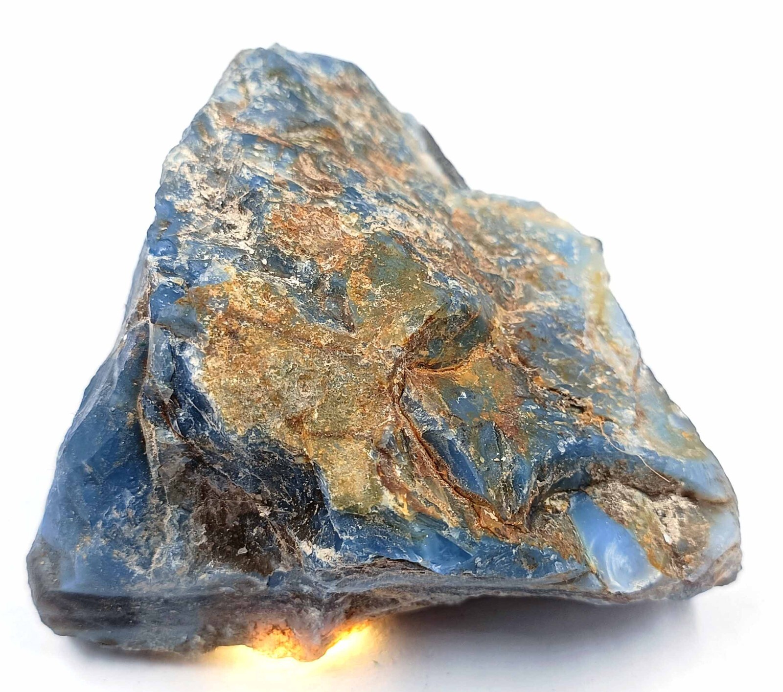 DYED ROUGH EGL CERTIFIED LOOSE GEMSTONE 1120 CARAT NATURAL BLUE OPAL+GIFT R
