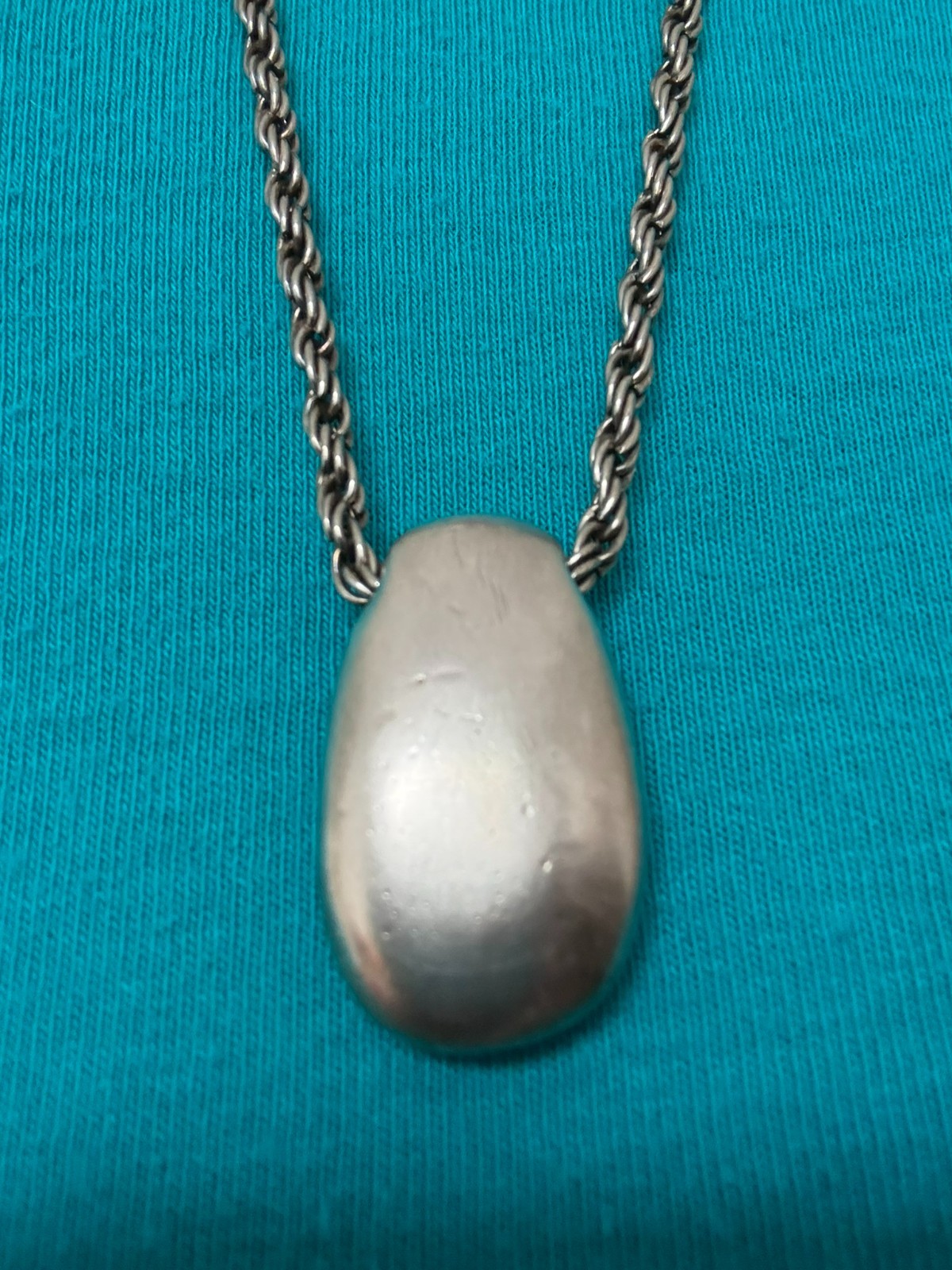 30-Inch Vintage .925 Silver Rope Chain with Pendant