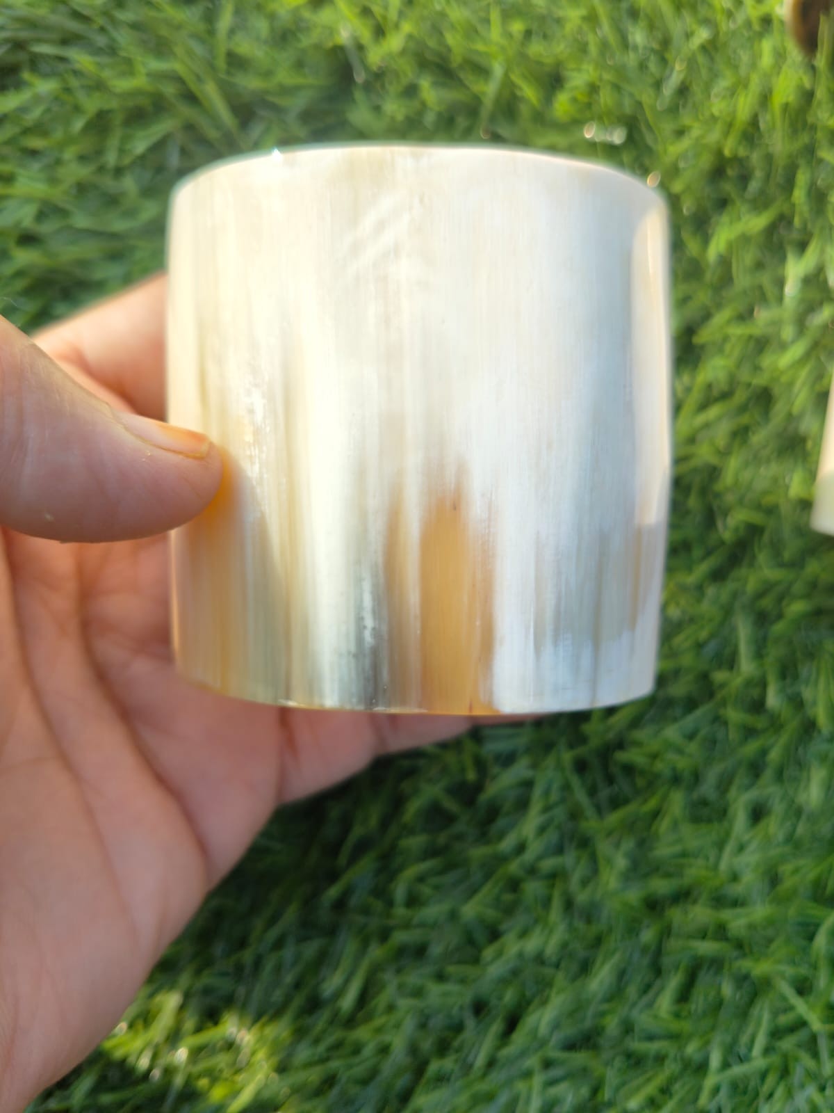 Natural Buffalo Horn Cuff Bracelet Horn Bangle Ethnic Jewelry Bangle Mix White