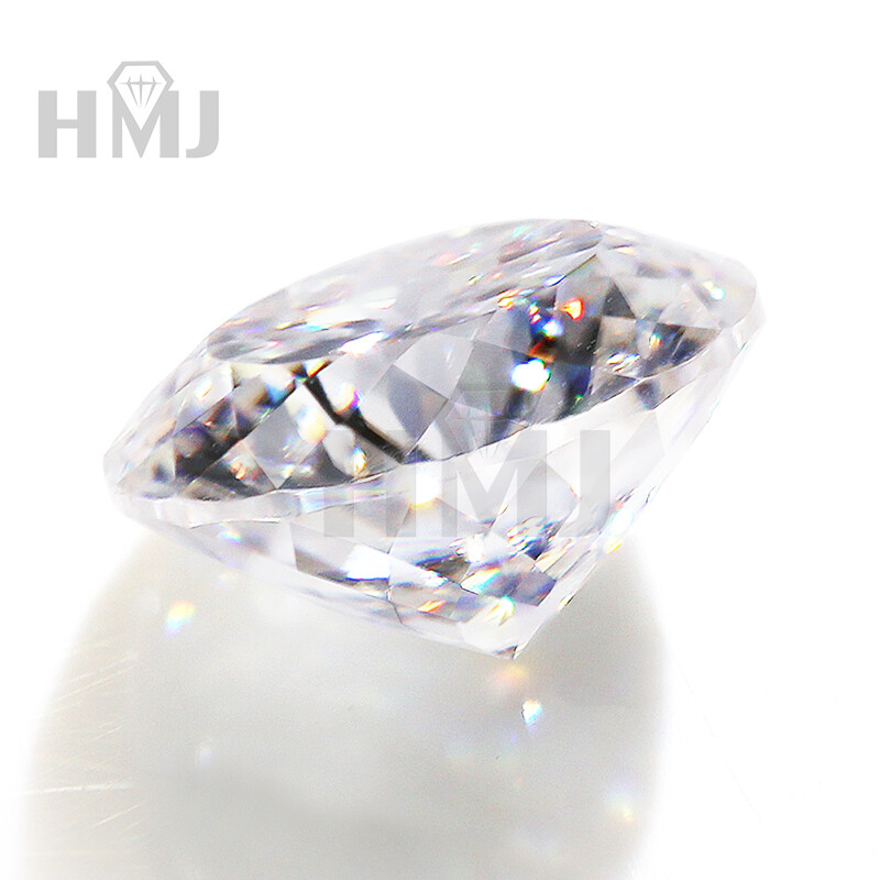 Portuguese Cut Round Moissanite Green Blue Color VVS1 GRA Handmade Loose Gems