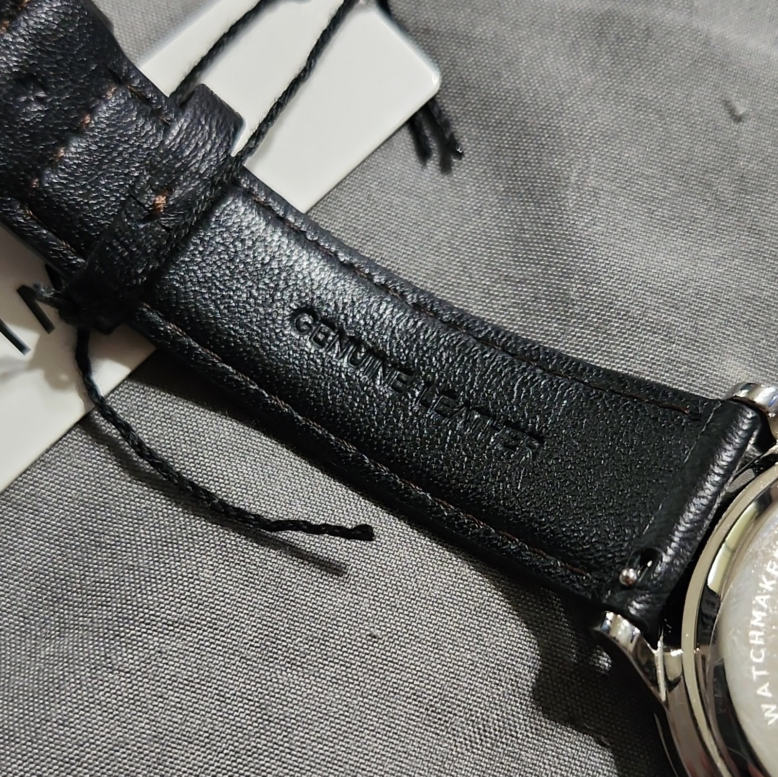 Timex Waterbury Quartz Day/Date 40mm White Dial Black Leather Strap 50m