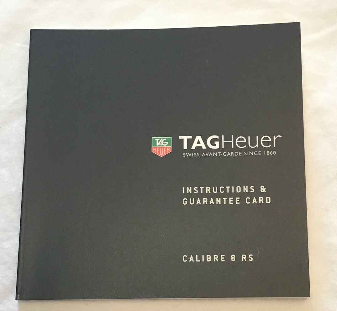 Tag Heuer Calibre 8 RS Automatic Watch User Instruction Manual