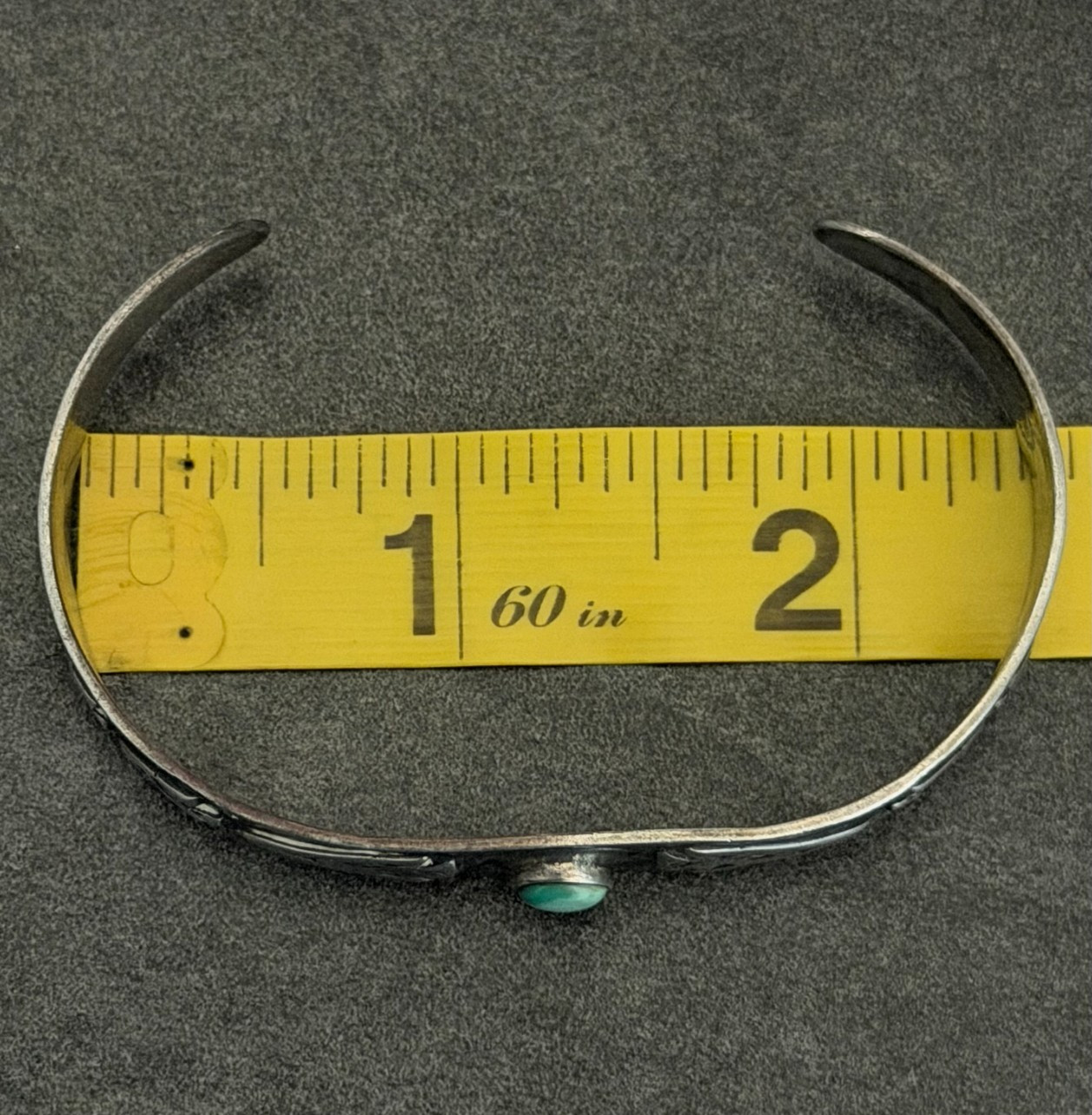 Vintage FRED HARVEY era Navajo ARROW HEAD Turquoise Silver Bracelet 6.6in