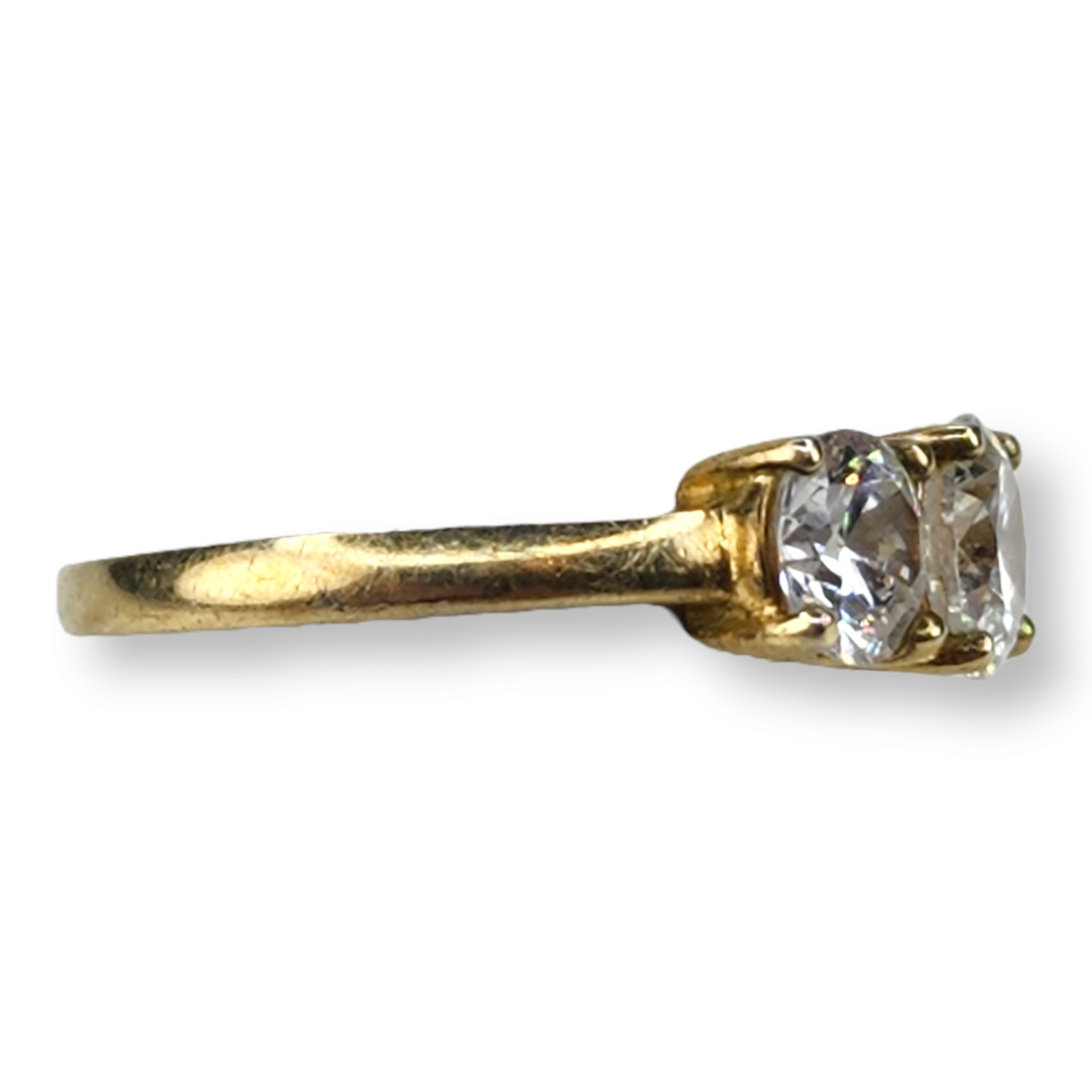 Ross Simons Vintage Sterling Silver 925 Gold Vermeil Cubic Zirconia Ring Size 8