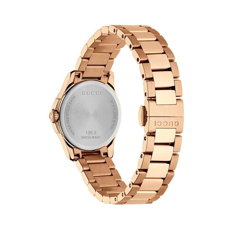 Gucci G-Timeless Women’s Gold Tone Stainless Steel Watch – YA126567 ($1010 MSRP)