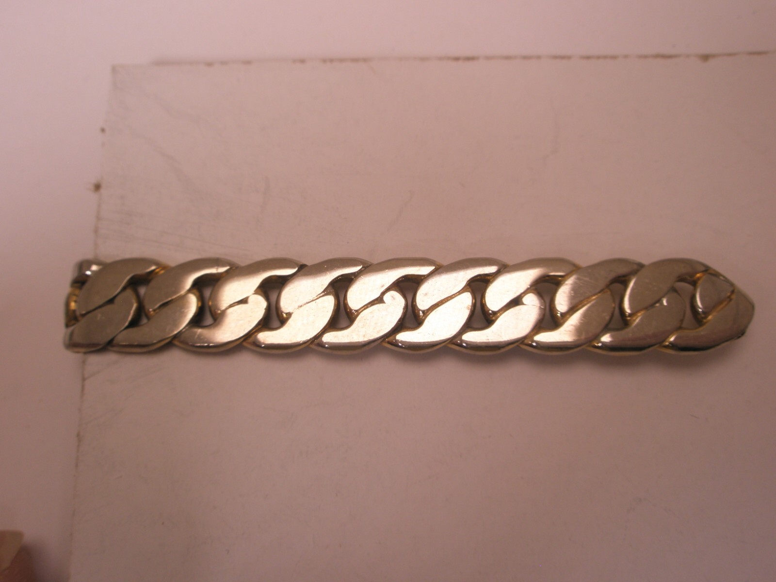 Cuban Link Chain Vintage SWANK LARGE Tie Bar Clip