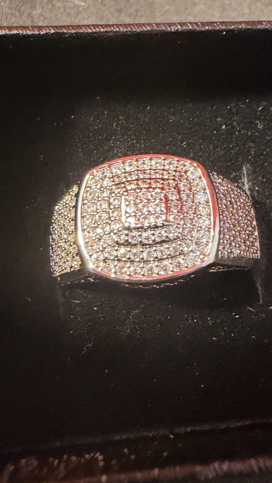 moissanite silver ring size 10
