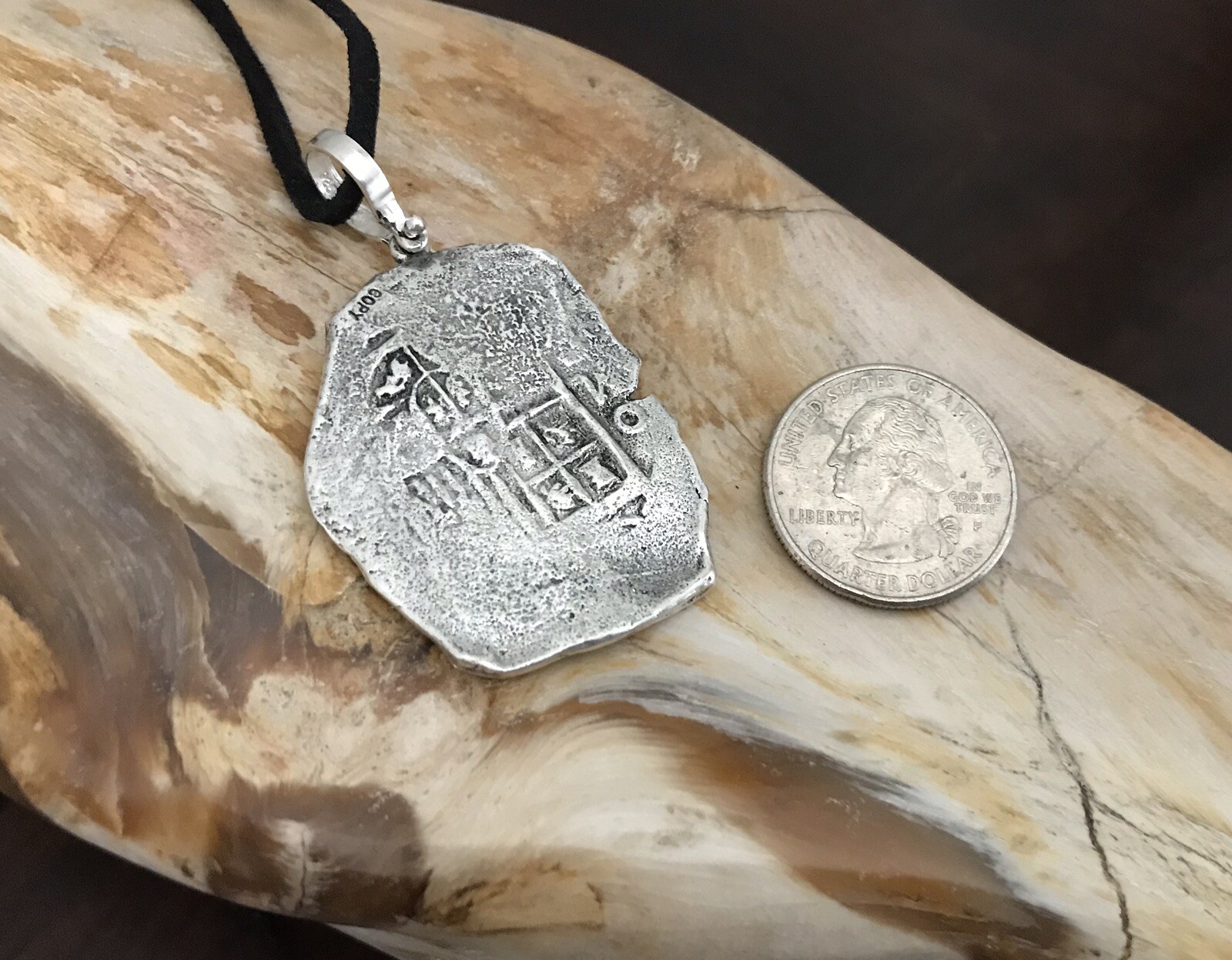 ATOCHA Coin Pendant 8 Reale 925 Silver Sunken Treasure Shipwreck Jewelry