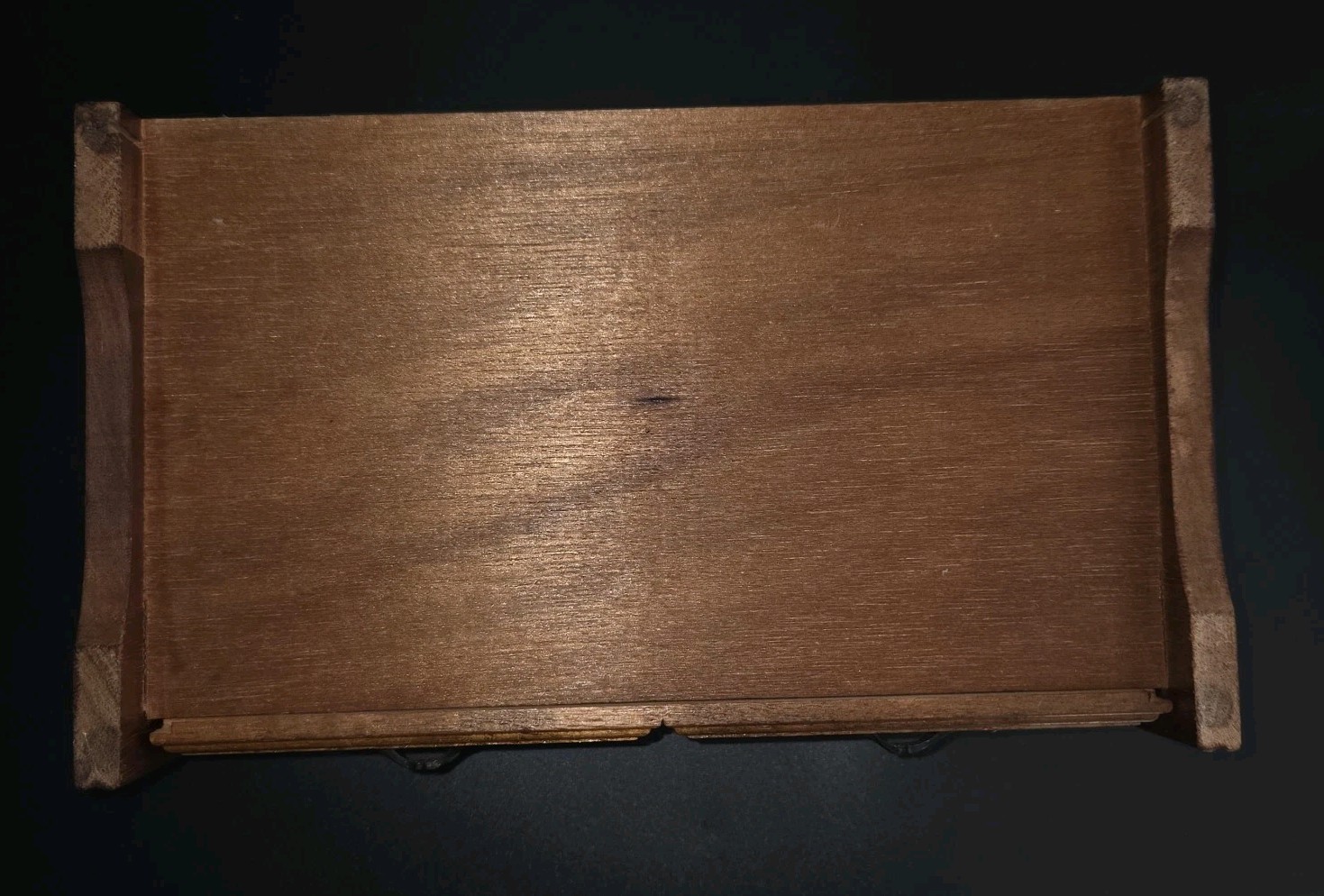 Vintage Wooden Valet Storage Box W/ Lid And 1 Drawer, World Map – Travel Themed