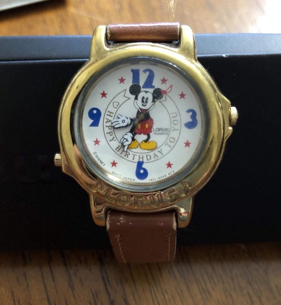 Lorus Mickey Mouse Melody Watch Happy Birthday To You DANCING SECOND HAND TR040
