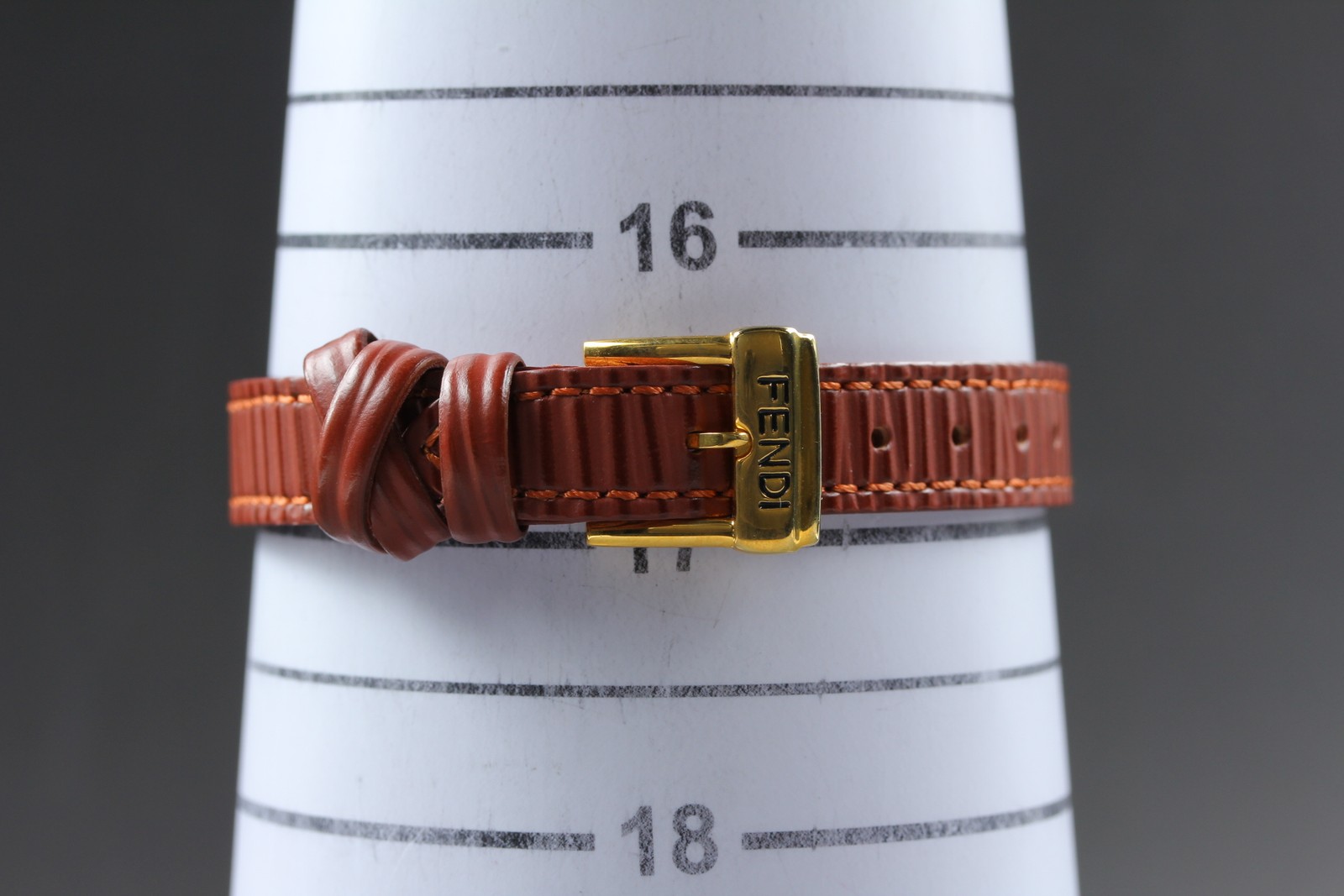 FENDI 640L 6 Colors Change Belt Gold Quartz Vintage Women’s Watch w/Box
