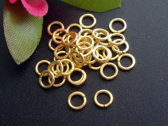 Jump Rings Plated Gold Silver Bronze Black Open Split Double or Oval 3MM-10MM OD