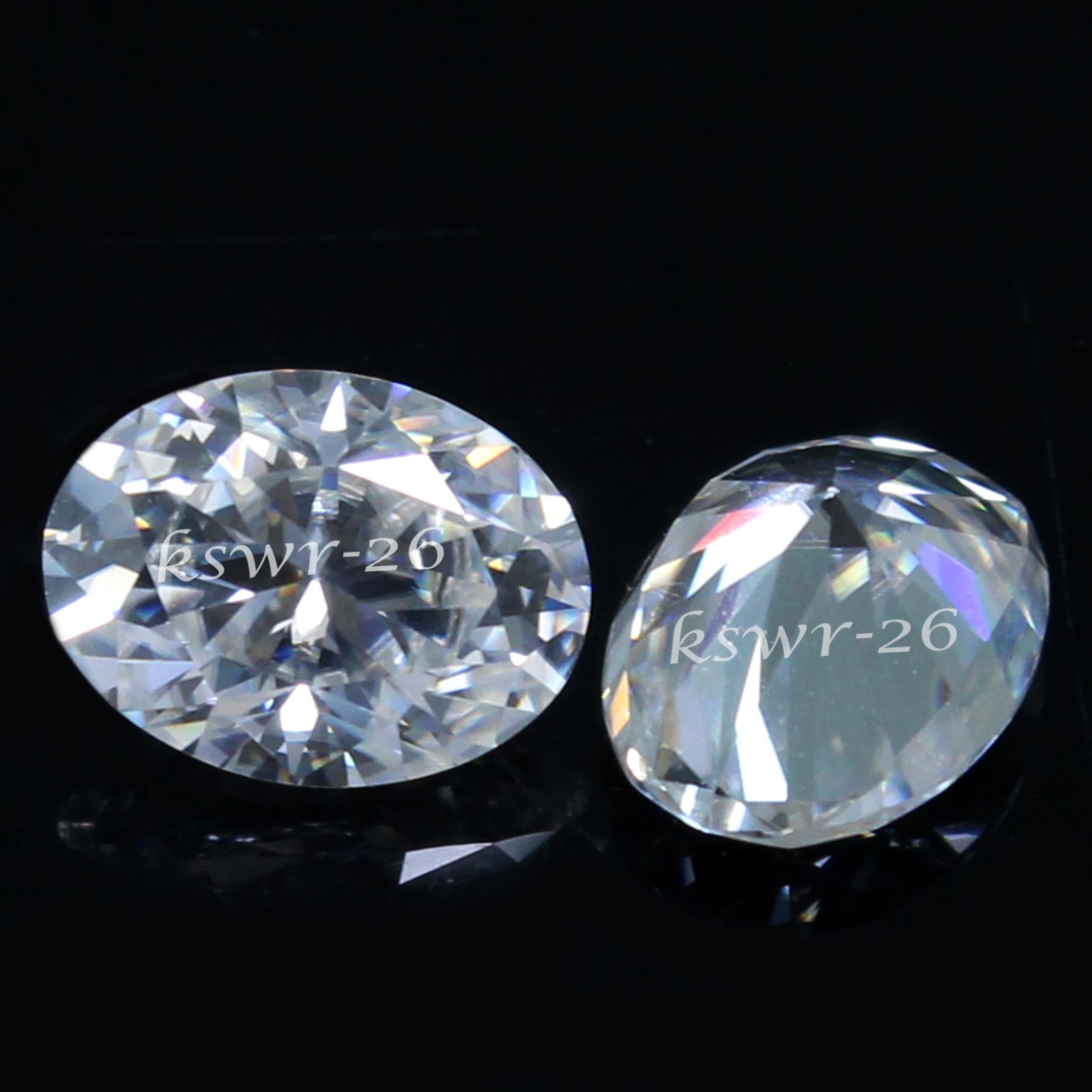 Natural Certified DE Color VVS1 Excellent Cut 4.5×3.5 MM Oval Pair Loose Diamond