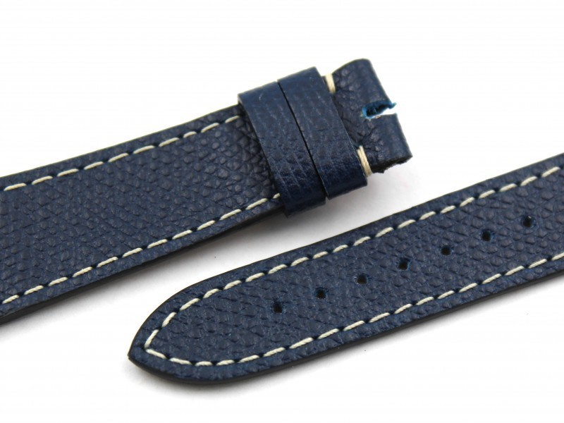 Genuine Hammered Leather Straps Blue Flat Various Sizes Handmade Parts New
