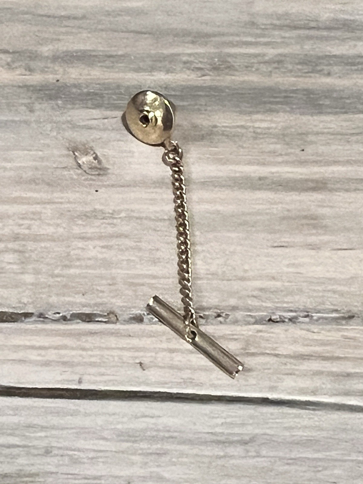 Square Tie Tack Vintage Gold Tone Wedding Groom Easter Summer Spring Fashion 2”