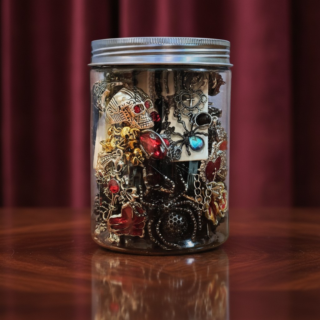 Gothic Mystery Jewelry Jar Witchy Jewelry Gift Set Surprise Jewelry Set Includes