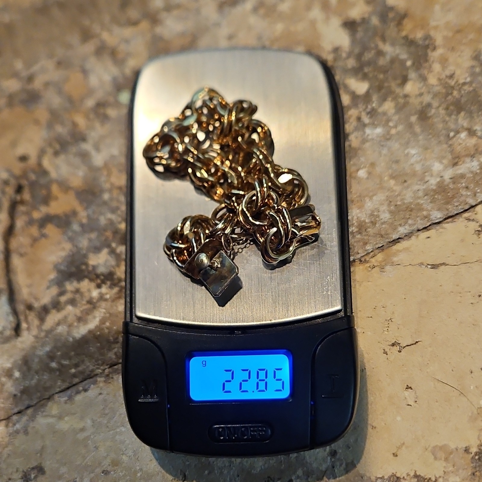 Vintage 12K Gold Filled Bismarck Double Link Bracelet 22.85g 7.5″ Heavy 1/20
