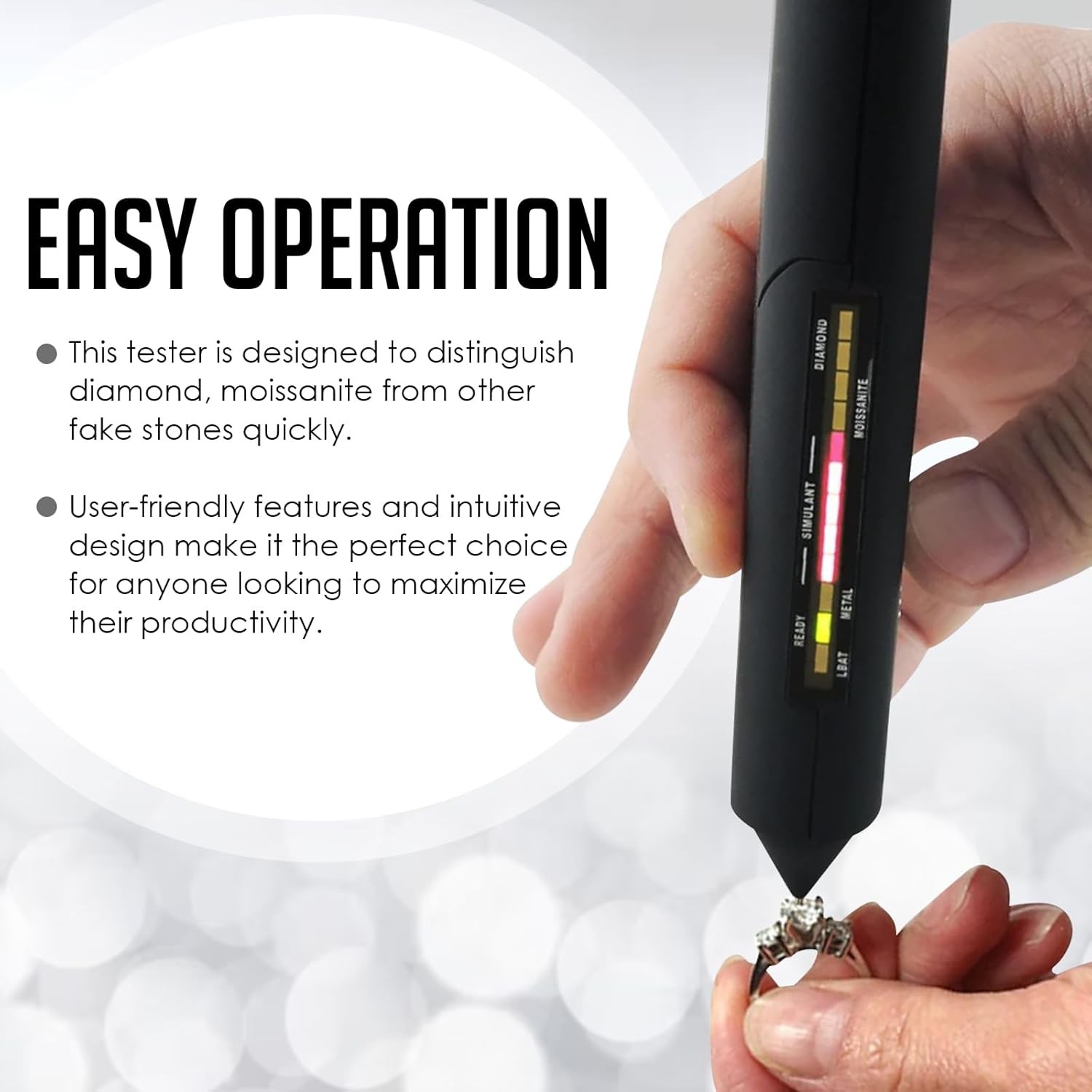 Diamond Tester Jewelry Gem Stone Tester Moissanite Tester Professional 2pt Je…