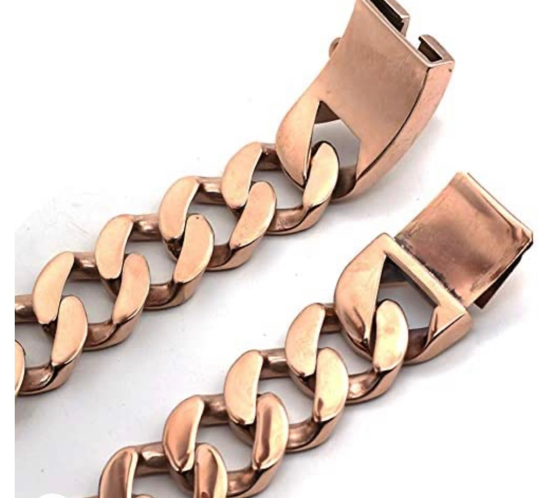 Rose Gold Diamond Cuban Collar 32mm