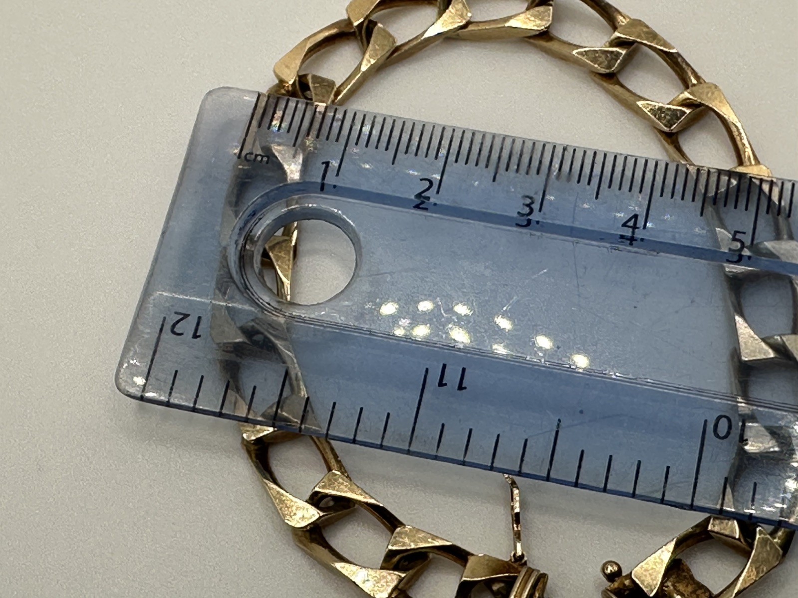 9ct 375 Yellow Gold Cuban Link Bracelet 12.66g 7.5 inches