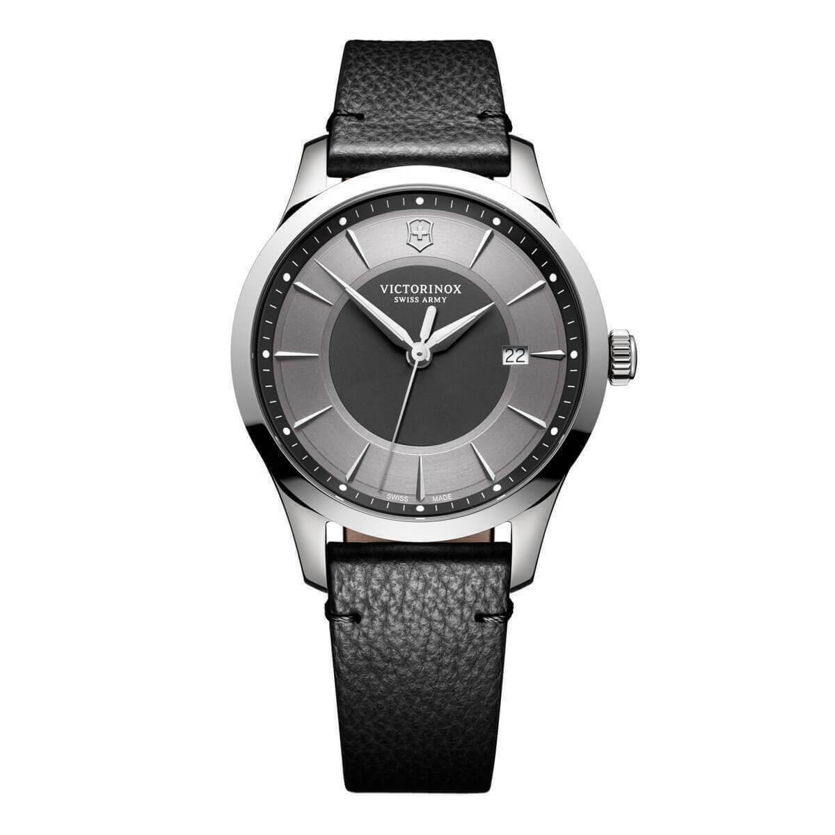 Victorinox Swiss Army Alliance 241804 Men’s Watch Black Dial Black Leather Strap