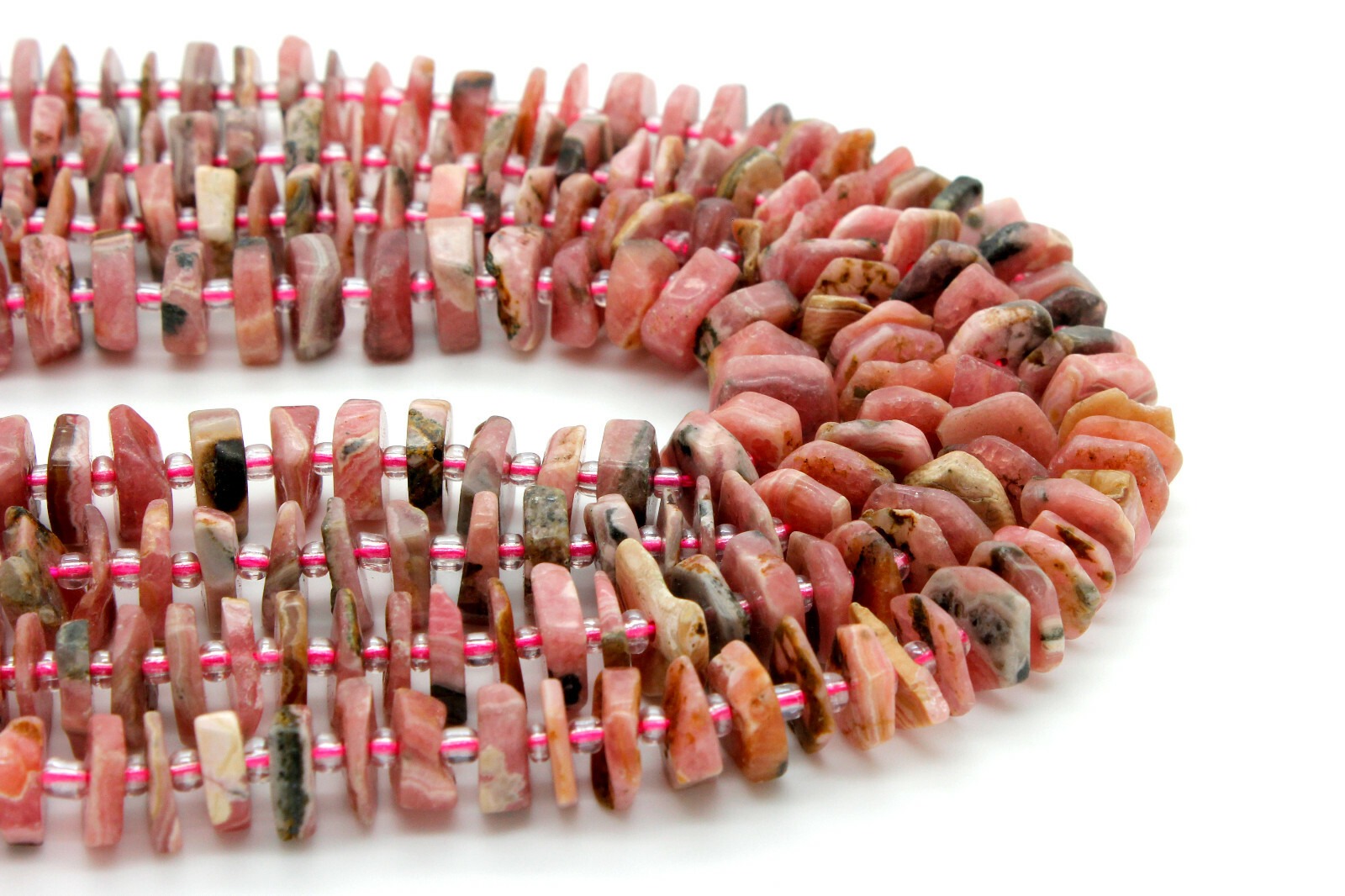 Natural Rhodochrosite Chips Nuggets Rough Irregular Shape Loose Gemstone Beads