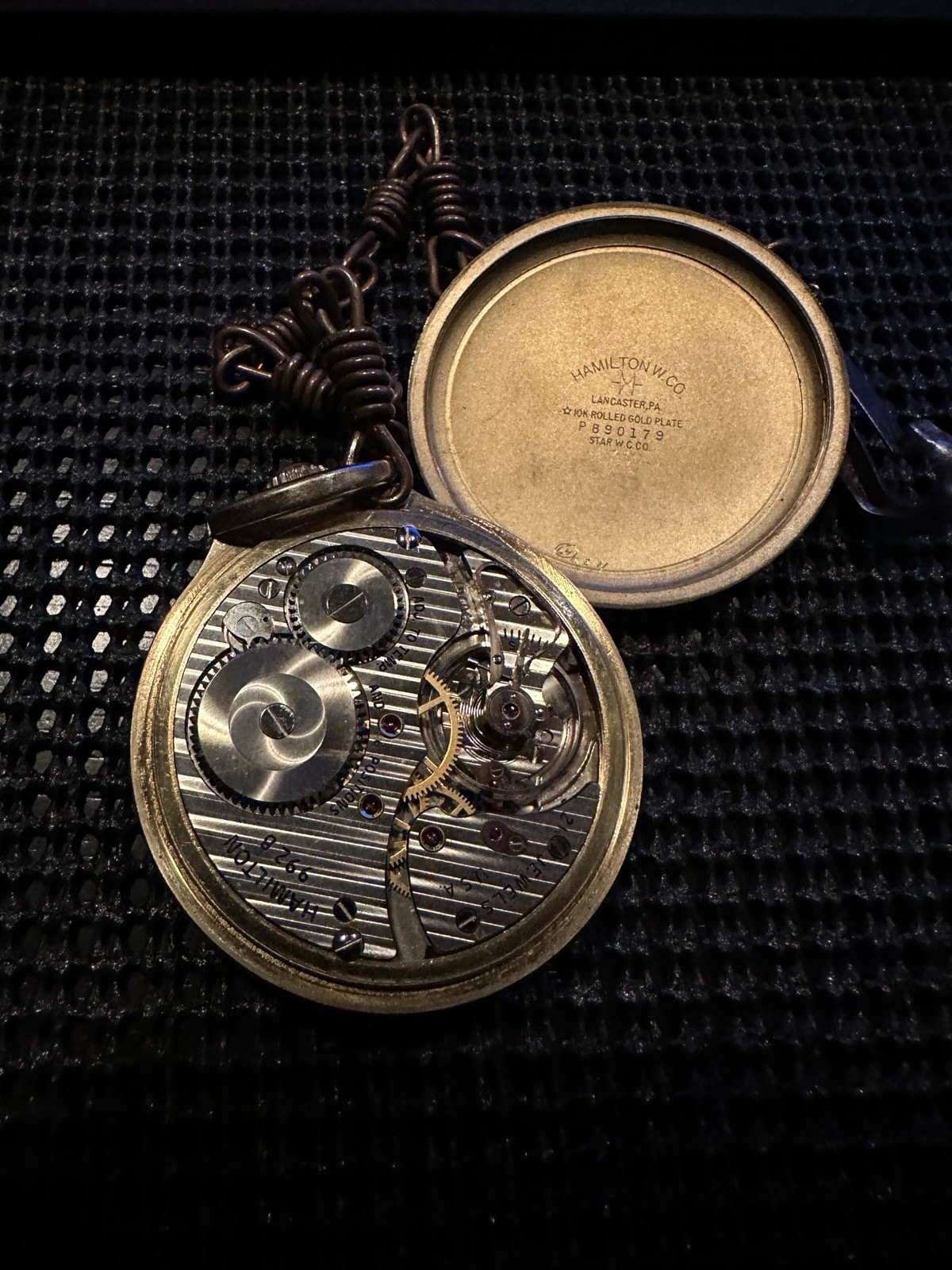 ANTIQUE 16S HAMILTON RAILWAY 992B POCKET WATCH – 21 JEWELS – 6 POSITION WORKING