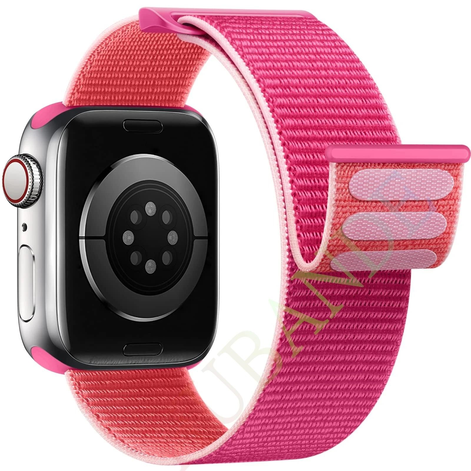 New Nylon Loop Strap Apple Watch Band 46mm 40mm Smart Belt Bracelet for Iwatch