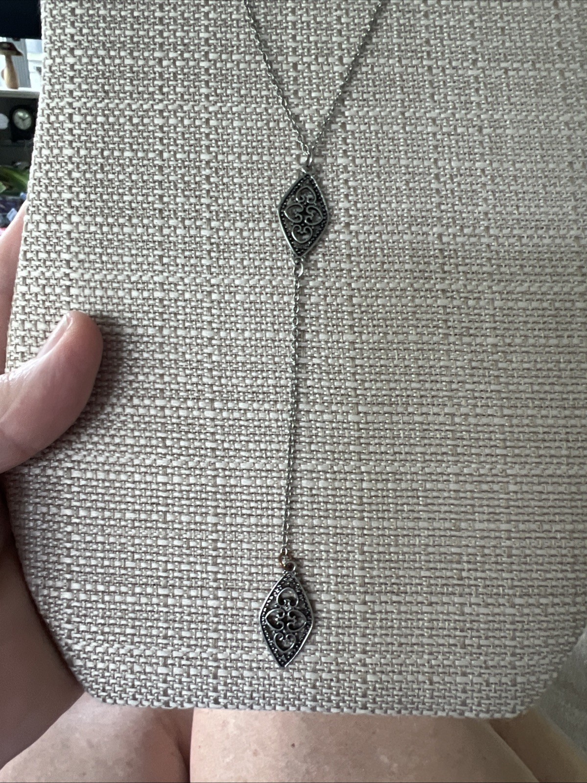 Women Long Retro Bohemian Ethnic Silver Diamond Shape Chip Metal Chain Dress