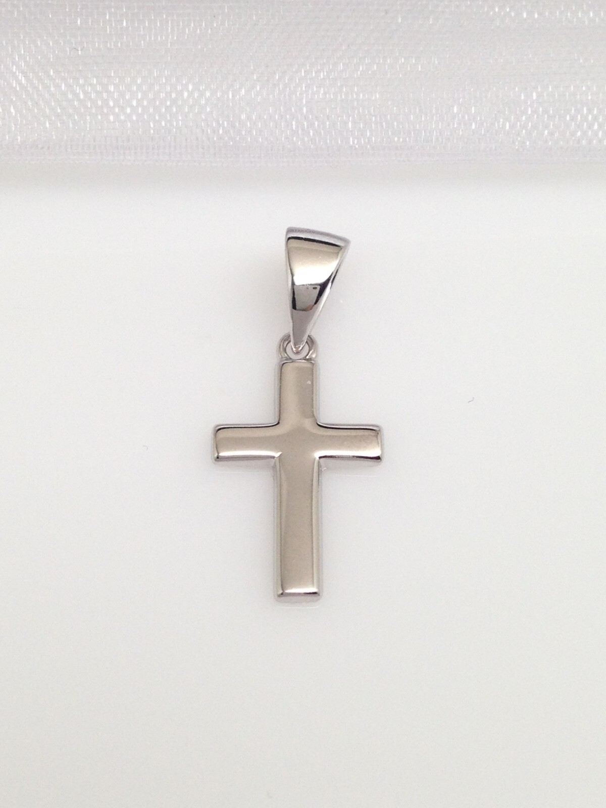 925 Sterling Silver Small Plain Cross Pendant Men Women 16.5mm(0.65″) /26mm