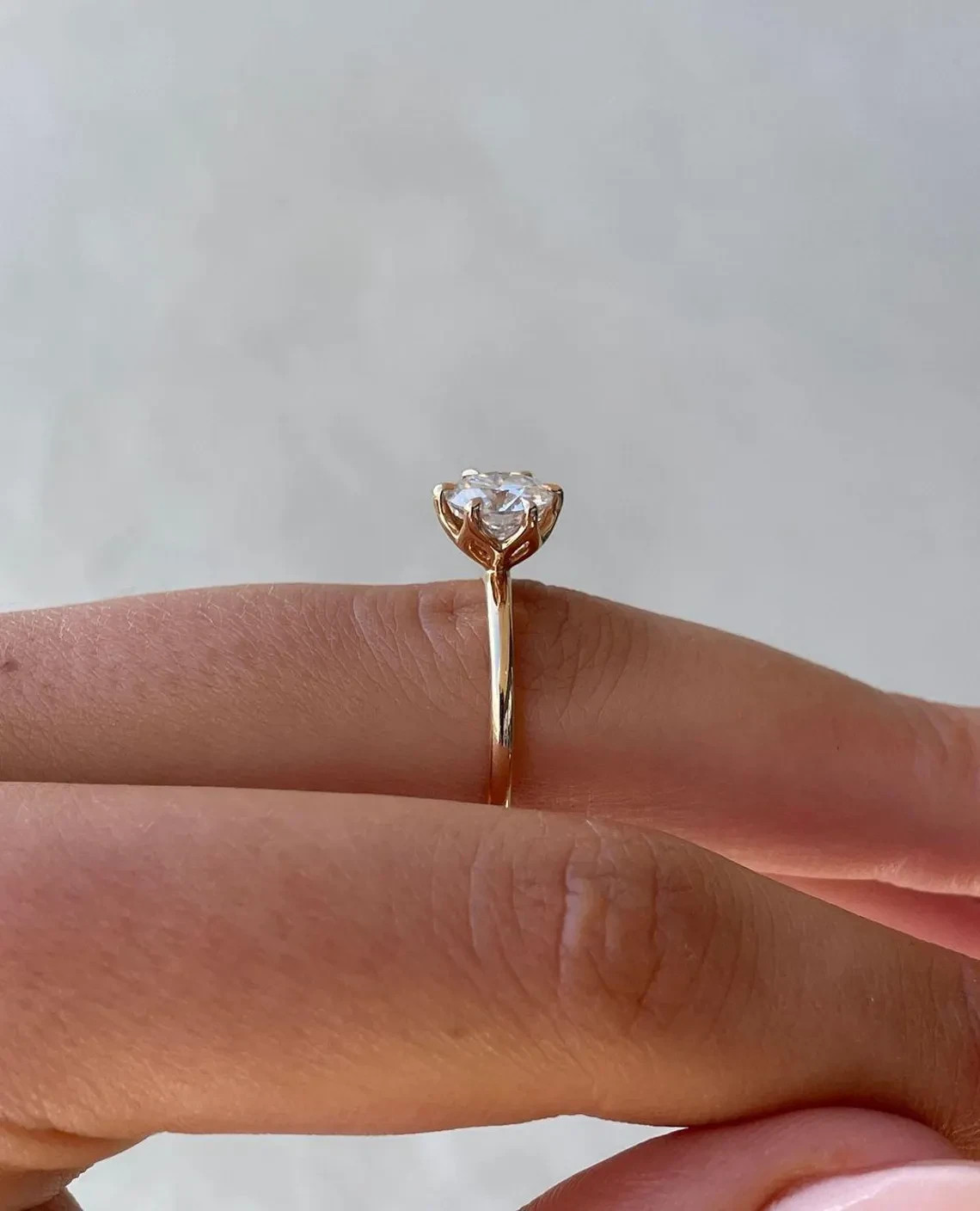 2.0Ctw Round Lab Grown/CVD IGI Certified Diamond Engagement Ring 14k Yellow Gold