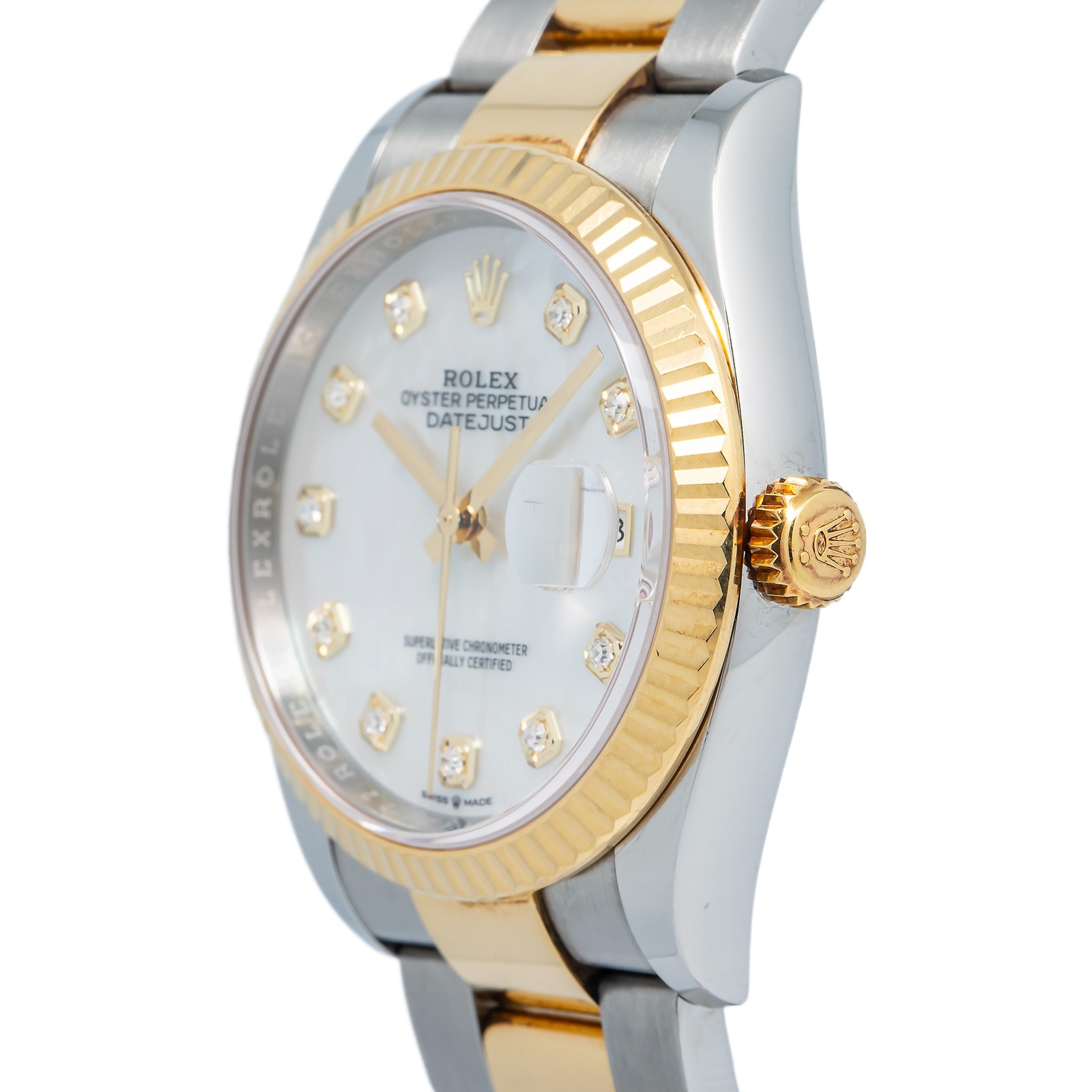 Rolex Datejust 126233 MINT 18k TwoTone Oyster MOP Dial Auto Men’s Watch 36mm