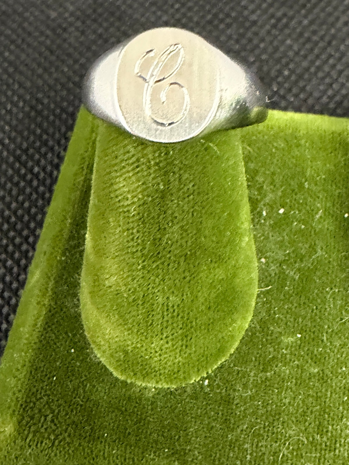 Vintage 10KT Gold Filled Stamped & Engraved Monogram “C” Ring Sz 6 VARGAS Brand