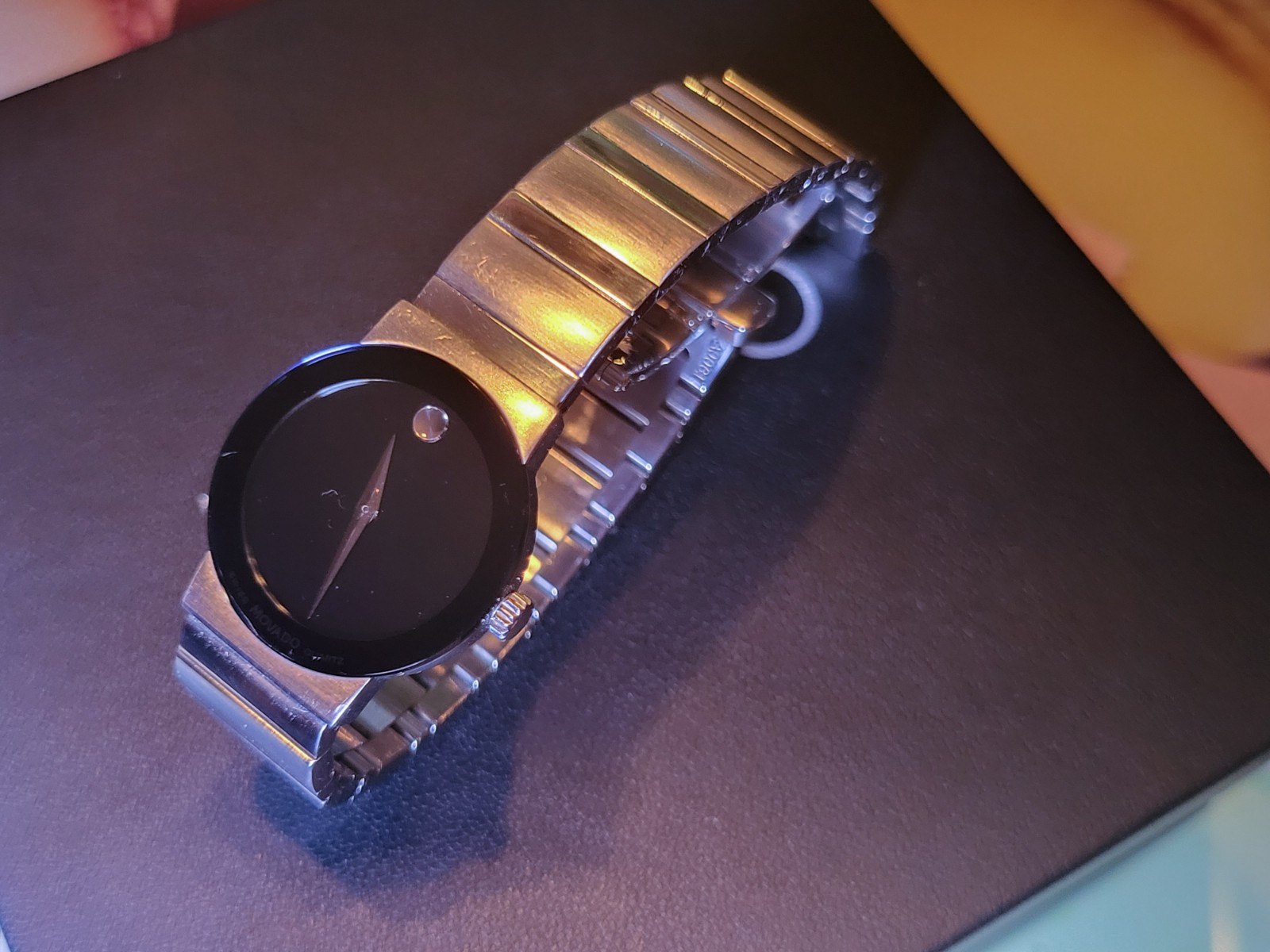 Movado womens Sapphire Ultra Thin watch 99 c4 1841 LOOKS NEW !