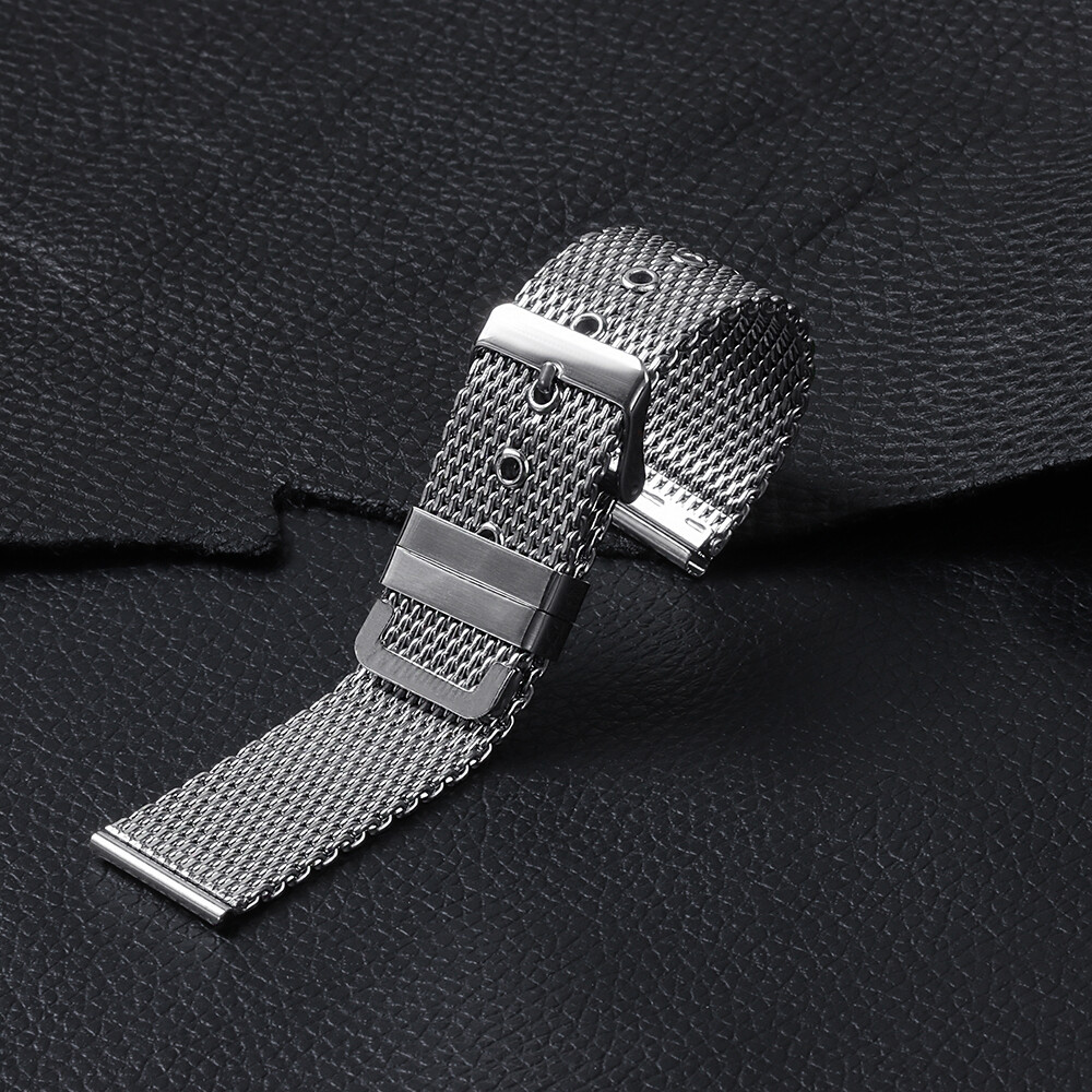 New 18/20/22/24mm Milanese 1.0 Fine Mesh Watch Bands Stainless Steel Pin Buckle