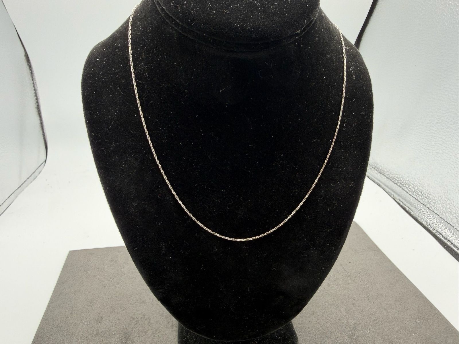 0.98g Vintage Sterling Silver 925 Rope Link Chain Necklace 20 in M
